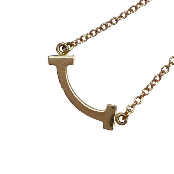ティファニー TIFFANY＆CO Tスマイルダイヤネックレスミニ  Au750 ジュエリー