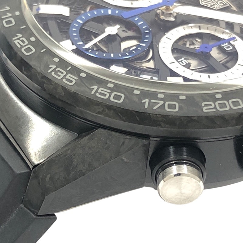 タグ・ホイヤー TAG HEUER カレラ キャリバーホイヤー02 クロノグラフ CBG2017.FT6143 ブラック SS/カーボンPDV メンズ 腕時計