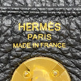 エルメス HERMES リンディミニ W刻 ブラック ゴールド金具 トリヨン レディース ショルダーバッグ