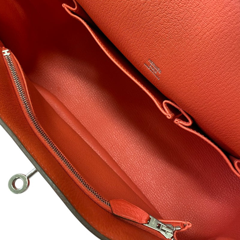 エルメス HERMES ジプシエール28 □P刻 ローズジャイプール シルバー金具 トリヨン レディース ショルダーバッグ