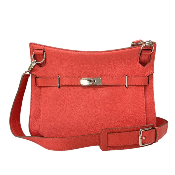 エルメス HERMES ジプシエール28 □P刻 ローズジャイプール シルバー金具 トリヨン レディース ショルダーバッグ