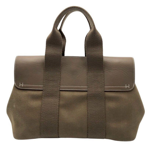 エルメス HERMES ヴァルパラインPM エトゥープ トワル・レザー ユニセックス ハンドバッグ