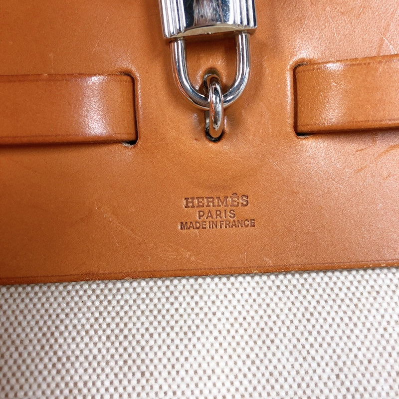 エルメス HERMES エールバッグ GM □B刻印　(1998年製) エクリュ・ゴールド トワル/ハンター レディース リュック・デイパック