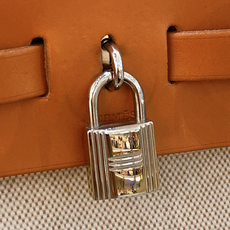 エルメス HERMES エールバッグアドPM □C刻(1999年) ベージュ/ゴールド金具 トワル・ハンター ユニセックス リュック・デイパック