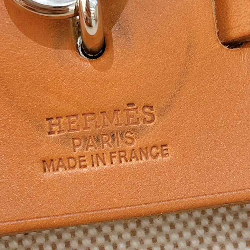 エルメス HERMES エールバッグアドPM □C刻(1999年) ベージュ/ゴールド金具 トワル・ハンター ユニセックス リュック・デイパック