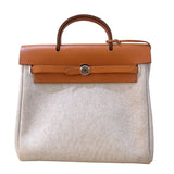 エルメス HERMES エールバッグアドPM □C刻(1999年) ベージュ/ゴールド金具 トワル・ハンター ユニセックス リュック・デイパック
