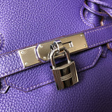エルメス HERMES バーキン35 □N刻 アイリス シルバー金具 トゴ レディース ハンドバッグ