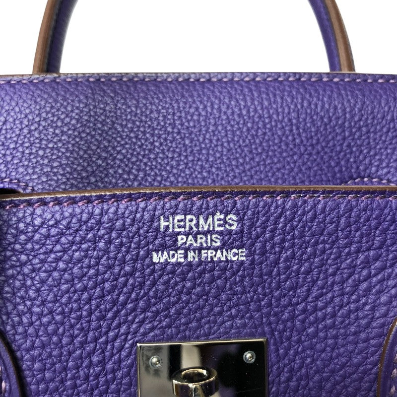 エルメス HERMES バーキン35 □N刻 アイリス シルバー金具 トゴ レディース ハンドバッグ
