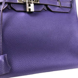エルメス HERMES バーキン35 □N刻 アイリス シルバー金具 トゴ レディース ハンドバッグ