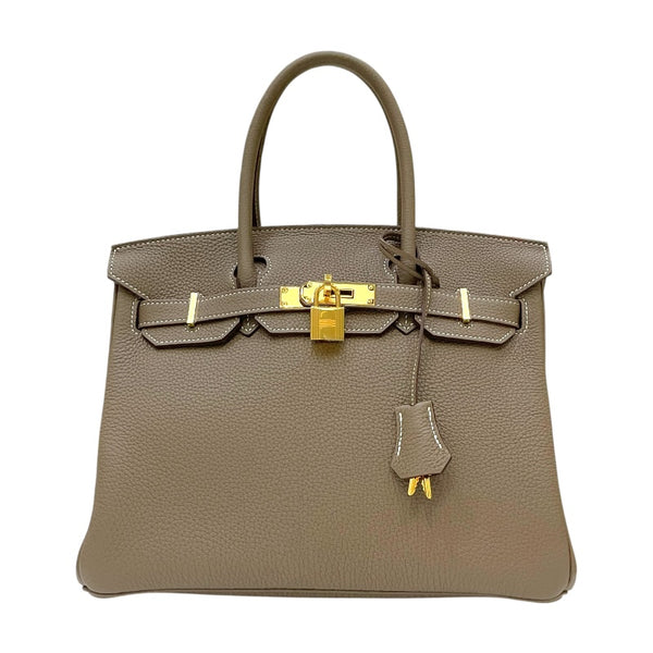 エルメス HERMES バーキン30 Z刻印 エトゥープ ゴールド金具 トゴ レディース ハンドバッグ