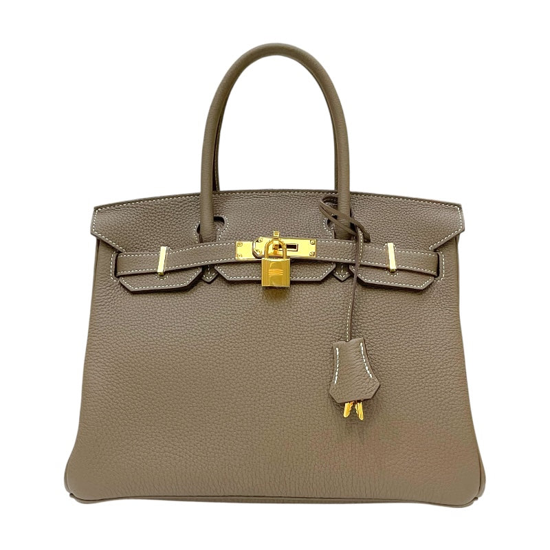 エルメス HERMES バーキン30 Z刻印 エトゥープ ゴールド金具 トゴ レディース ハンドバッグ