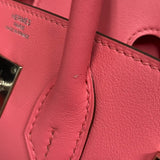 エルメス HERMES バーキン25 A刻 ローズアザレ シルバー金具 スイフト レディース ハンドバッグ