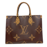 ルイ・ヴィトン LOUIS VUITTON オンザゴーMM M45321 ブラウン　ゴールド金具 モノグラム・リバース レディース トートバッグ