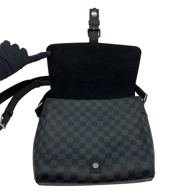 ルイ・ヴィトン LOUIS VUITTON ニューポート・メッセンジャー PM  N41587  ブラック ダミエ・コバルト メンズ メッセンジャーバッグ
