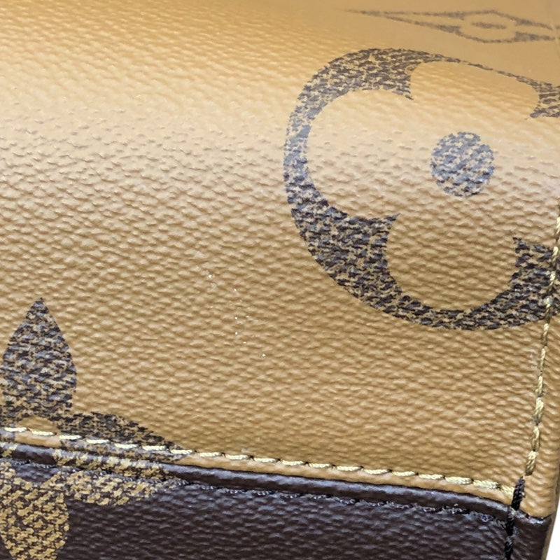 ルイ・ヴィトン LOUIS VUITTON オンザゴーPM M46373 ブラウン/ゴールド金具 モノグラム ジャイアンド･リバース レディース ショルダーバッグ