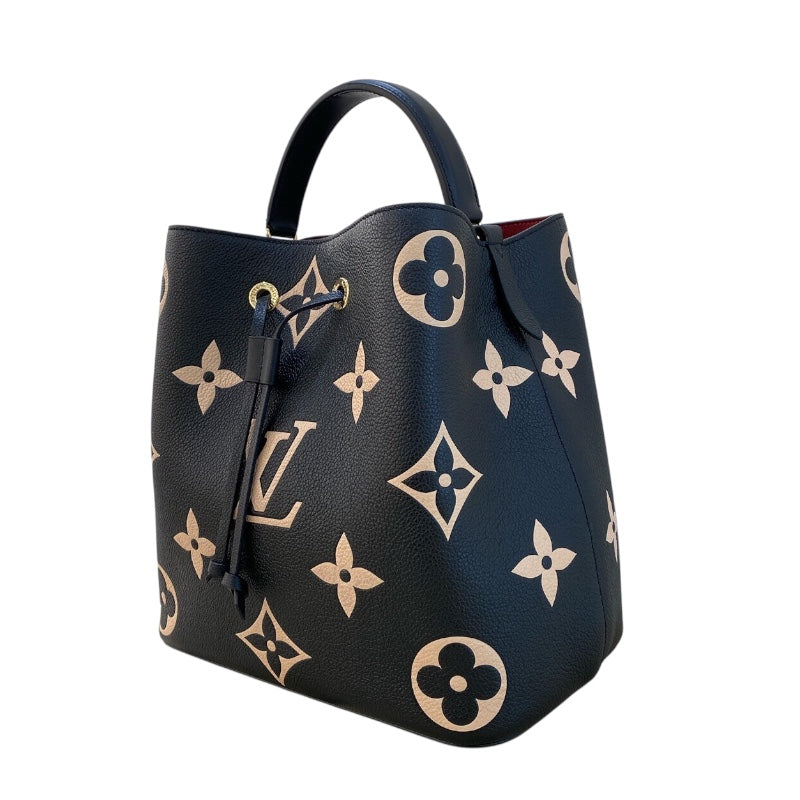ルイ・ヴィトン LOUIS VUITTON ネオ・ノエMM M45497 ブラック バイカラー モノグラム・アンプラント レディース ハンドバッグ