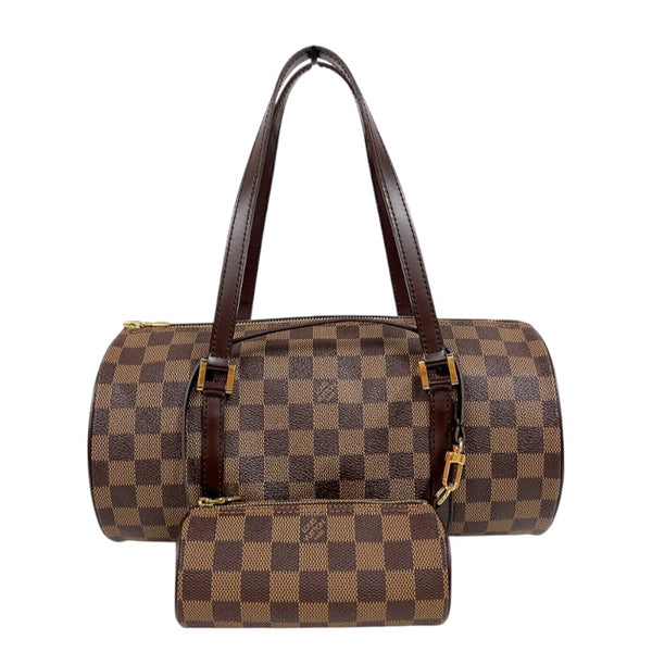 ルイ・ヴィトン LOUIS VUITTON パピヨンGM N51303 ブラウン　ゴールド金具 ダミエ レディース ハンドバッグ