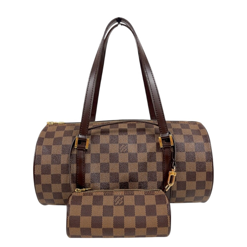 ルイ・ヴィトン LOUIS VUITTON パピヨンGM N51303 ブラウン　ゴールド金具 ダミエ レディース ハンドバッグ