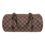 ルイ・ヴィトン LOUIS VUITTON パピヨンGM N51303 ブラウン　ゴールド金具 ダミエ レディース ハンドバッグ