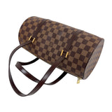 ルイ・ヴィトン LOUIS VUITTON パピヨンGM N51303 ブラウン　ゴールド金具 ダミエ レディース ハンドバッグ