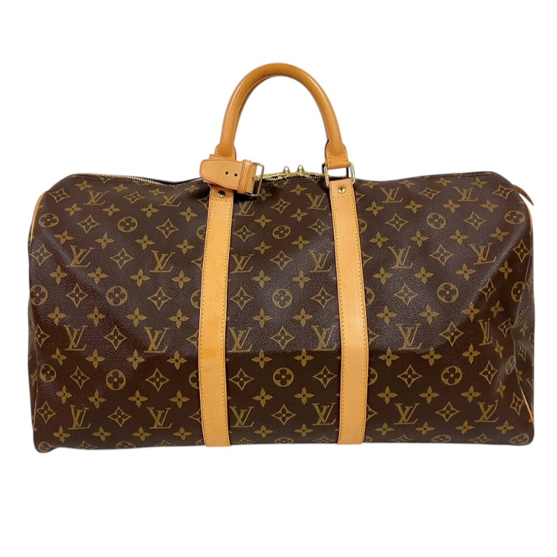 ルイ・ヴィトン LOUIS VUITTON キーポル50 M41426 ブラウン　ゴールド金具 モノグラム レディース ボストンバッグ