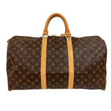 ルイ・ヴィトン LOUIS VUITTON キーポル50 M41426 ブラウン　ゴールド金具 モノグラム レディース ボストンバッグ