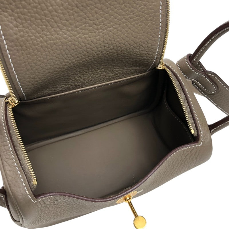 エルメス HERMES リンディミニ W刻印　(2024年製) エトゥープ ゴールド金具 トリヨンクレマンス レディース ショルダーバッグ