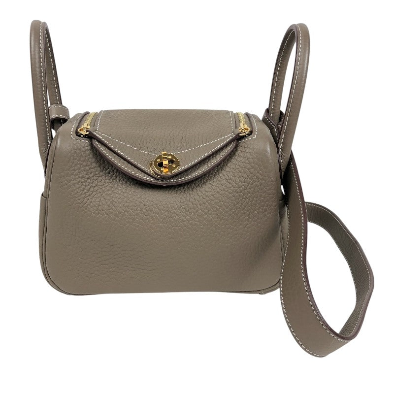 エルメス HERMES リンディミニ W刻印　(2024年製) エトゥープ ゴールド金具 トリヨンクレマンス レディース ショルダーバッグ