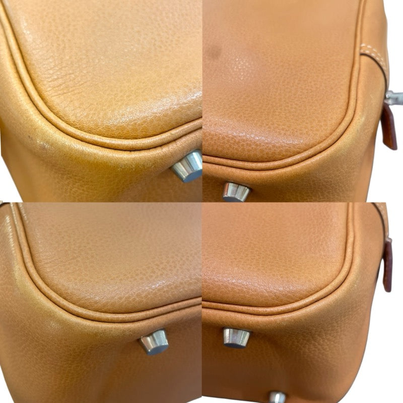 エルメス HERMES プリュム32 □H刻印 ナチュラル・シルバー金具 フィヨルド ユニセックス ハンドバッグ