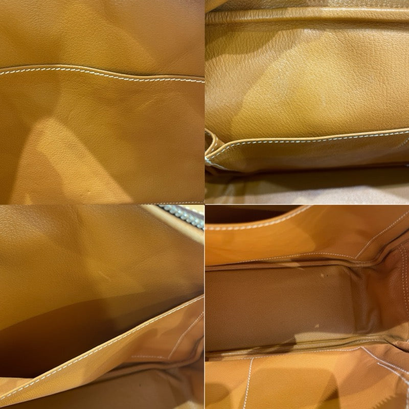 エルメス HERMES プリュム32 □H刻印 ナチュラル・シルバー金具 フィヨルド ユニセックス ハンドバッグ