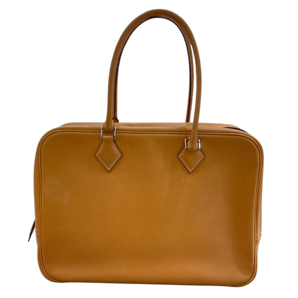 エルメス HERMES プリュム32 □H刻印 ナチュラル・シルバー金具 フィヨルド ユニセックス ハンドバッグ