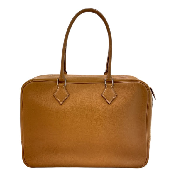 エルメス HERMES プリュム32 □H刻印 ナチュラル・シルバー金具 フィヨルド ユニセックス ハンドバッグ
