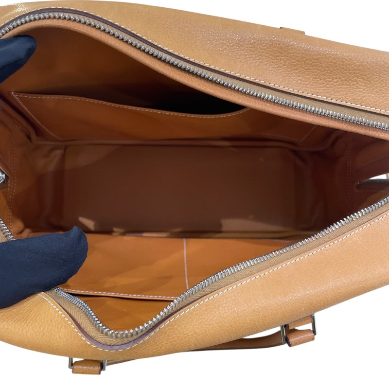 エルメス HERMES プリュム32 □H刻印 ナチュラル・シルバー金具 フィヨルド ユニセックス ハンドバッグ