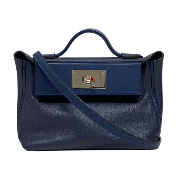 エルメス HERMES ヴァンキャトルミニ Z刻 ブルーニュイ シルバー金具 トリヨン/スイフト レディース ショルダーバッグ