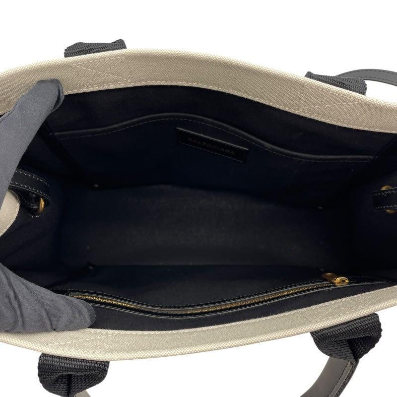 バレンシアガ BALENCIAGA ハードウェア 671400 アイボリーxブラック キャンバス レディース トートバッグ