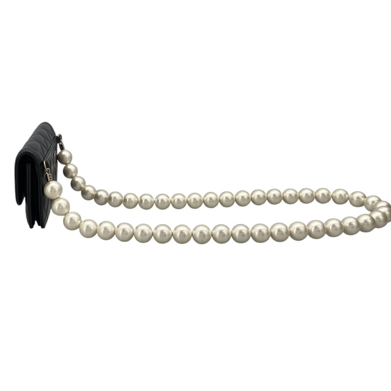 シャネル CHANEL マトラッセ パールチェーンクラッチ AP1839　30番台 ブラック GD金具  キャビアスキン レディース ショルダーバッグ