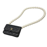シャネル CHANEL マトラッセ パールチェーンクラッチ AP1839　30番台 ブラック GD金具  キャビアスキン レディース ショルダーバッグ