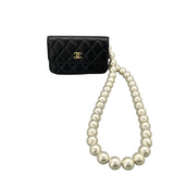 シャネル CHANEL マトラッセ パールチェーンクラッチ AP1839　30番台 ブラック GD金具  キャビアスキン レディース ショルダーバッグ