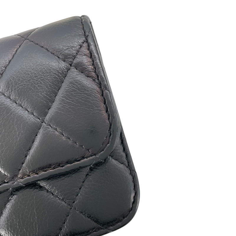 シャネル CHANEL マトラッセ パールチェーンクラッチ AP1839　30番台 ブラック GD金具  キャビアスキン レディース ショルダーバッグ