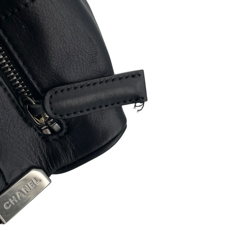 シャネル CHANEL チョコバートートバッグ A19989 7番台 ブラック SV金具 ラム レディース トートバッグ