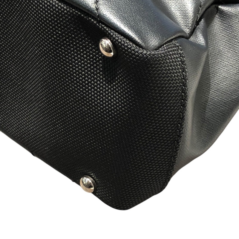 シャネル CHANEL パリビアリッツトートPM A30208 ブラック コーティングキャンバス レディース ハンドバッグ