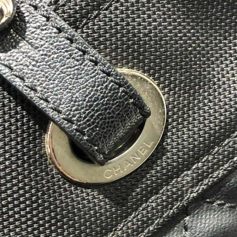 シャネル CHANEL パリビアリッツトートPM A30208 ブラック コーティングキャンバス レディース ハンドバッグ