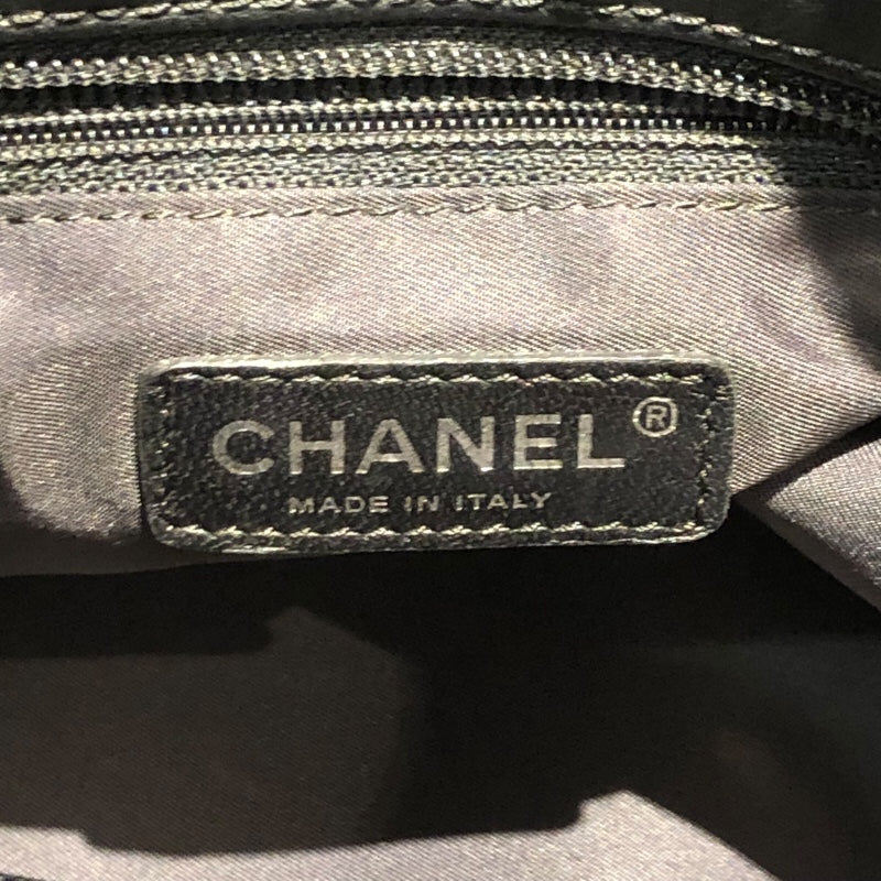 シャネル CHANEL パリビアリッツトートPM A30208 ブラック コーティングキャンバス レディース ハンドバッグ