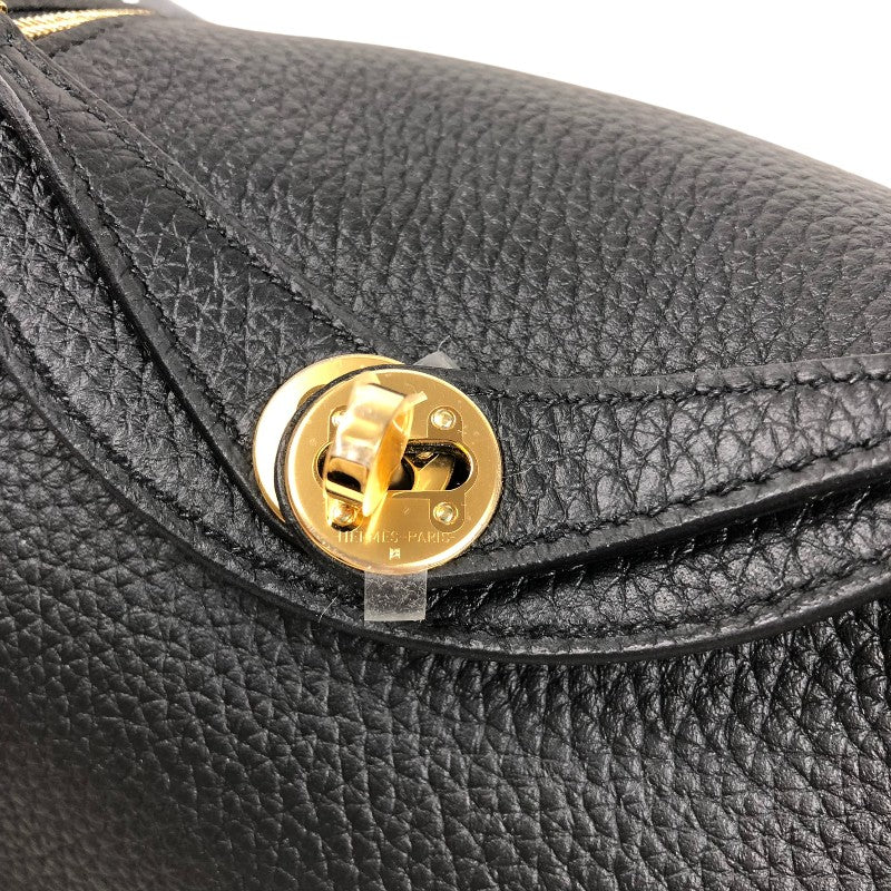 エルメス HERMES リンディミニ K刻印 ブラック ゴールド金具 トリヨンクレマンス レディース ショルダーバッグ
