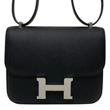 エルメス HERMES コンスタンンス3 ミニ W刻印　(2024年製) ブラック シルバー金具 ヴォーエプソン レディース ショルダーバッグ