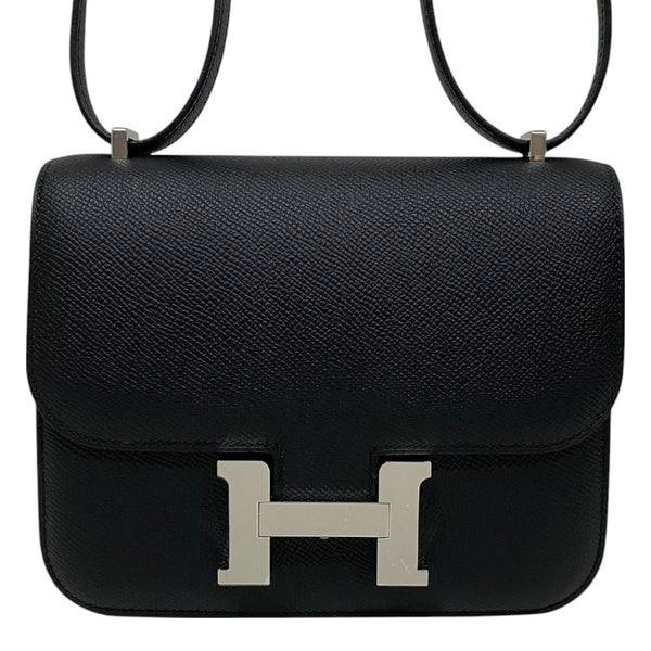 エルメス HERMES コンスタンンス3 ミニ W刻印　(2024年製) ブラック シルバー金具 ヴォーエプソン レディース ショルダーバッグ