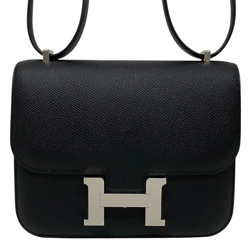 エルメス HERMES コンスタンンス3 ミニ W刻印　(2024年製) ブラック シルバー金具 ヴォーエプソン レディース ショルダーバッグ