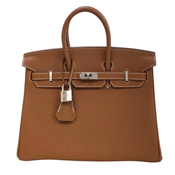 エルメス HERMES バーキン25 W刻 ゴールド シルバー金具 トゴ レディース ハンドバッグ
