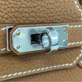 エルメス HERMES バーキン25 W刻 ゴールド シルバー金具 トゴ レディース ハンドバッグ