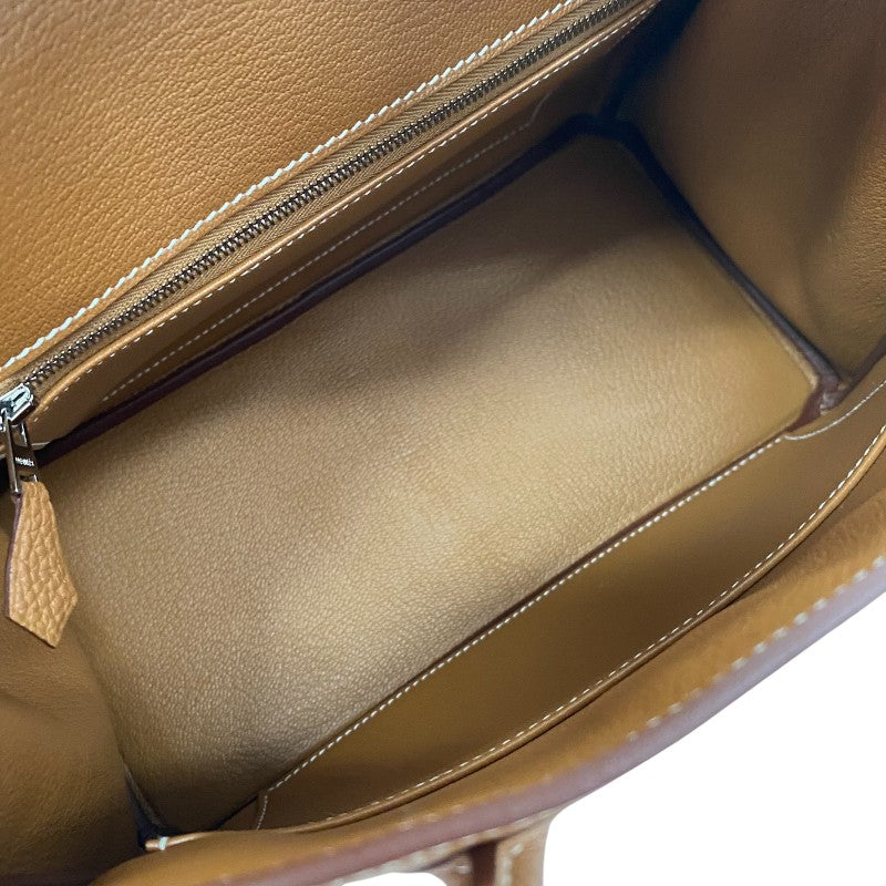 エルメス HERMES バーキン25 W刻 ゴールド シルバー金具 トゴ レディース ハンドバッグ